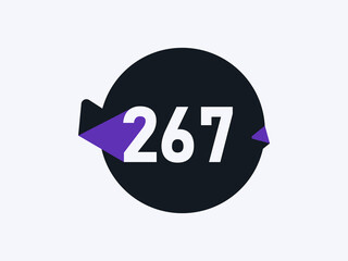 Number 267 logo icon design vector image