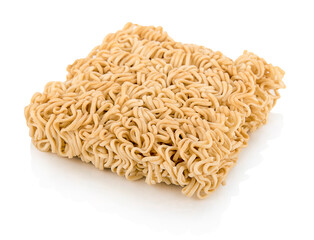 Instant noodles, isolated on white background