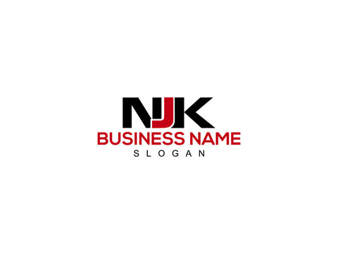 Letter NJK Logo Icon Vector Image Design For Company or Business