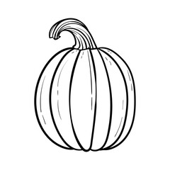 hand drawn pumpkin and ink. Scary greeting card and invitation party poster. Modern illustration concept. single element, icon, sticker, poster card. vegetable harvest autumn Halloween thanksgiving