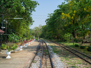 Obraz premium urban local railway train Thailand