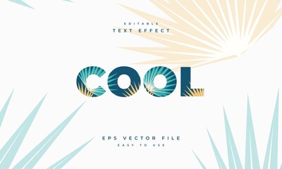 Cool editable text effect with tropical pattern
