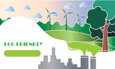 city landscape with trees