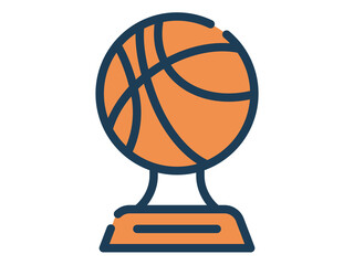 tournament award single isolated icon with dash or dashed line style