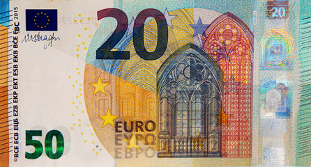 abstract background from euro banknotes, The concept of business, finance, wealth and prosperity
