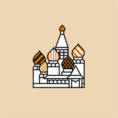 landmark of a Saint Basil Cathedral in Moscow