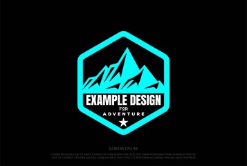 Ice Snow or Iceberg Mountain Hill for Outdoor Adventure Logo Design Vector © AFstudio87