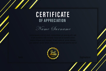 Gradient elegant certificate template Free Vector