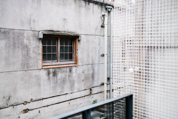 Fototapeta premium old window dirty wall