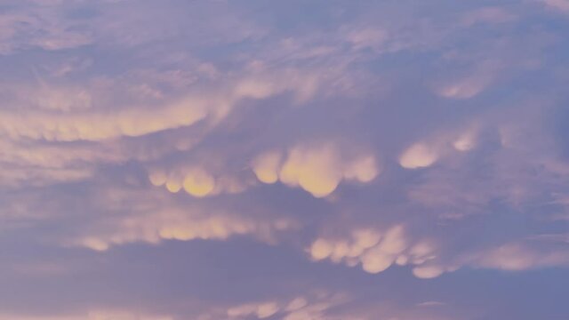 Beautiful Cloud Formation During Sunset In Nashik City Maharashtra, India - handheld shot