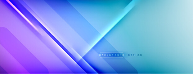 Fototapeta premium Abstract background - lines composition created with lights and shadows. Technology or business digital template. Trendy simple fluid color gradient abstract background with dynamic