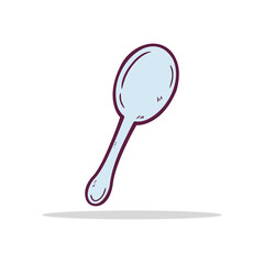Hand drawn Spoon icon Design Template. vector sketch doodle illustration. Perfect for food concepts, diet infographics, icons or web design, street restaurants menu