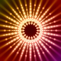 Abstract geometry background with rays of light