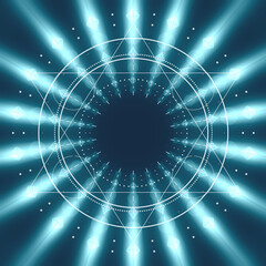 Abstract geometry background with rays of light