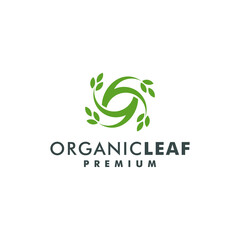 Fototapeta premium PrintOrganic leaf logo design vector. nature leaves