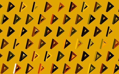 Dark Green, Yellow vector background with polygonal style.