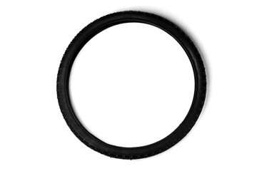 Bicycle tire isolated on white background.