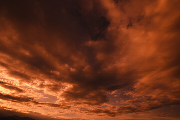 sky could and sunset