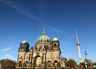 Berlin Cathedral with Clear Blue Skies