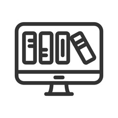 Online Education and Elearning outline icon