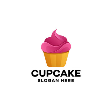 Cupcake Gradient Logo Design