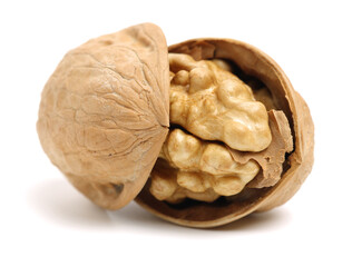 walnuts on a white background