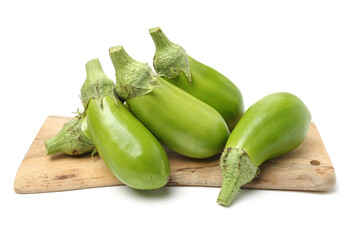 Ripe eggplant isolated on a white background