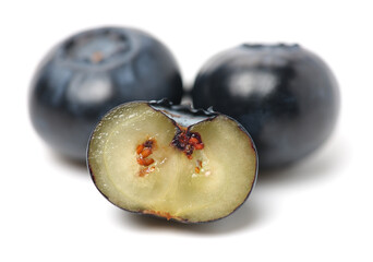 Blueberry on a white background