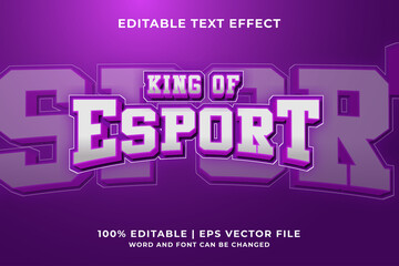 Esport tournament logo text effect Premium vector