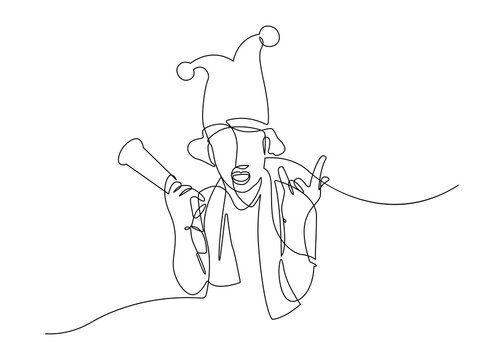 recommend clip art: continuous line drawing of men cheering