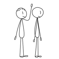 stick figure people stand, isolated, vector