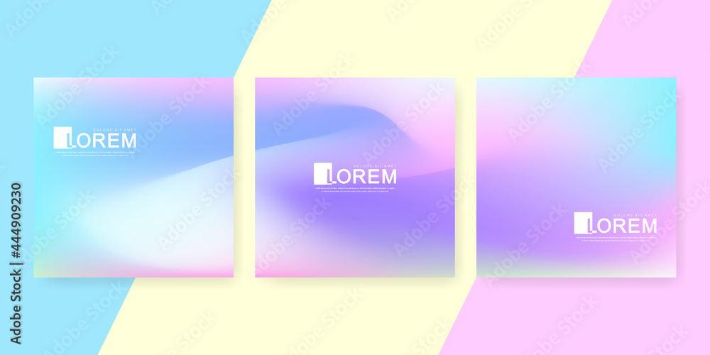 Poster trendy abstract square mockup pastel colorful gradient art templates. suitable for social media post