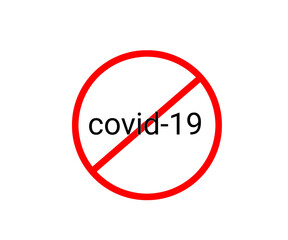 no entry sign coronavirus or covid-19 on white backgrounds,Design for banner, flyers, print, poster, wallpaper