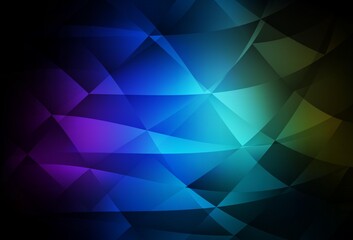 Dark Multicolor vector polygon abstract background.