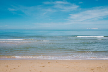 beach and sea and blue sky