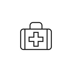 Line icon of medical suitcase