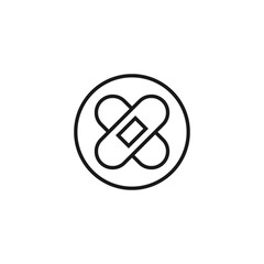 Line icon of medical tape