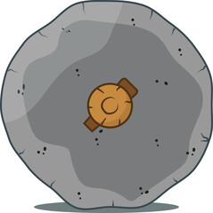 Evolution of the wheel. Stone wheel, wooden wheel, modern wheels.