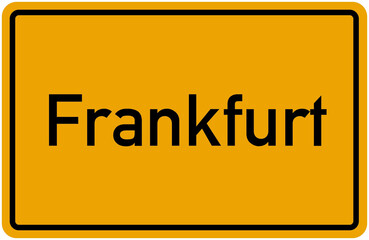 Village Sign Of Frankfurt