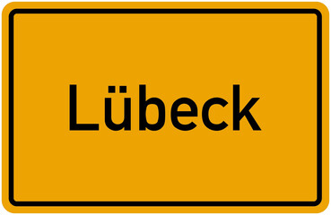 Village Sign Of Lübeck