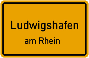 Village Sign Of Ludwigshafen