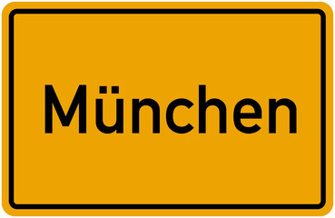 Village Sign Of München