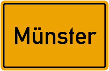 Village Sign Of Münster