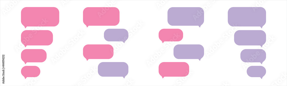 Poster message bubbles chat vector. vector template of message bubbles chat boxes icons. vector illustratio