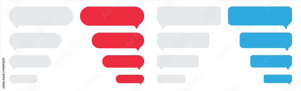 Poster message bubbles chat vector. vector template of message bubbles chat boxes icons. vector illustratio