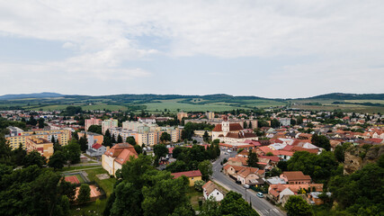 Fototapeta na wymiar Aerial view of the town of Filakovo in Slovakia