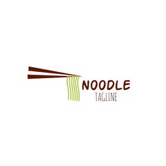 Noodle logo design, noodles logo design concept vector