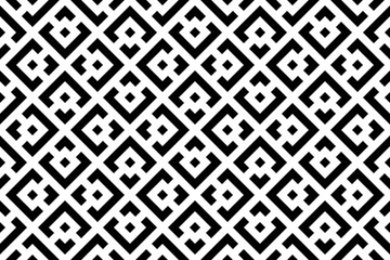 Abstract geometric pattern. A seamless vector background. White and black ornament. Graphic modern pattern. Simple lattice graphic design