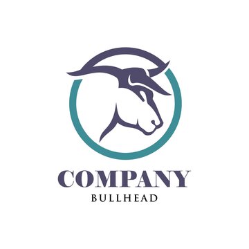 Bull Cow Head Logo Design Vector Image