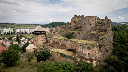 Fototapeta na wymiar Aerial view of the castle in Filakovo, Slovakia
